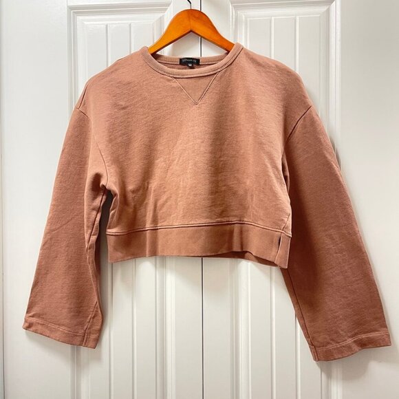 Dynamite Cropped Crewneck Sweater Rose Brown - XS - Picture 5 of 10